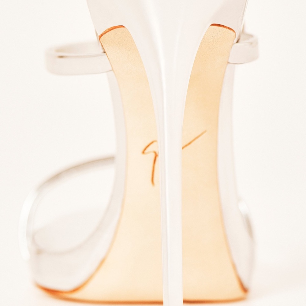 🤍giuseppe zanotti NEW Swarovski crystal silver heart heels - Picture 8 of 11